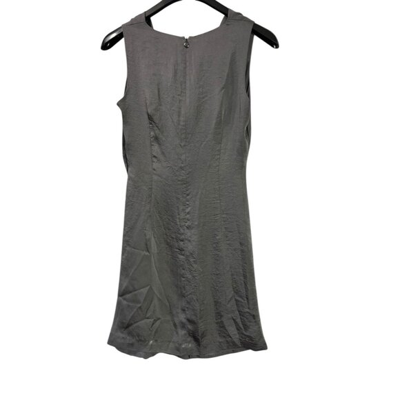 Michael Michael Kors Womens Gray Drapey Cowl Sheath Dress Sleeveless 10 Satin - Picture 2 of 8
